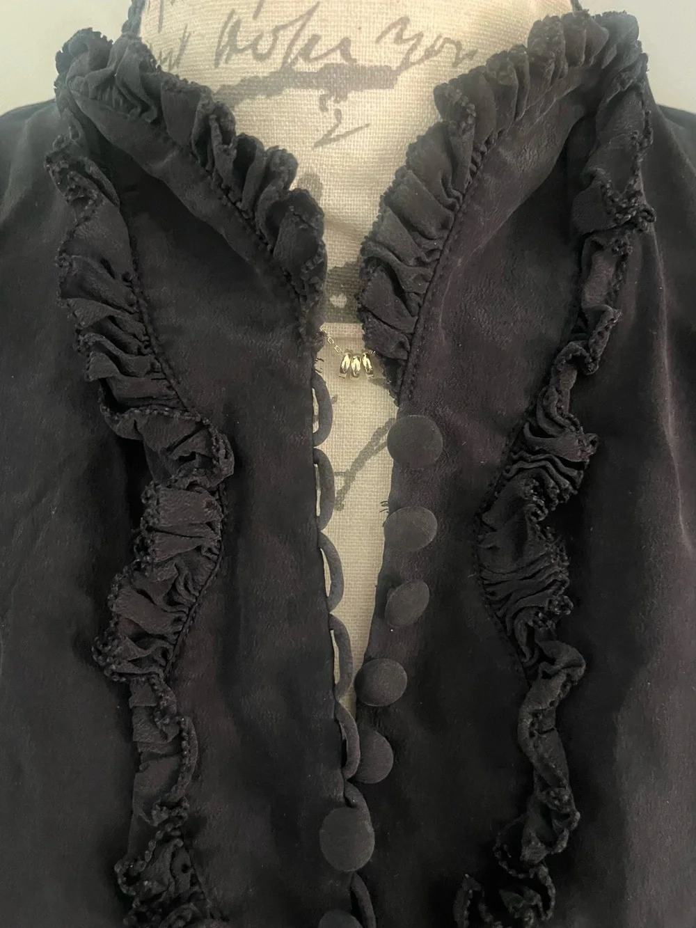 Tory Burch 100% Silk Ruffle Sleeveless Blouse